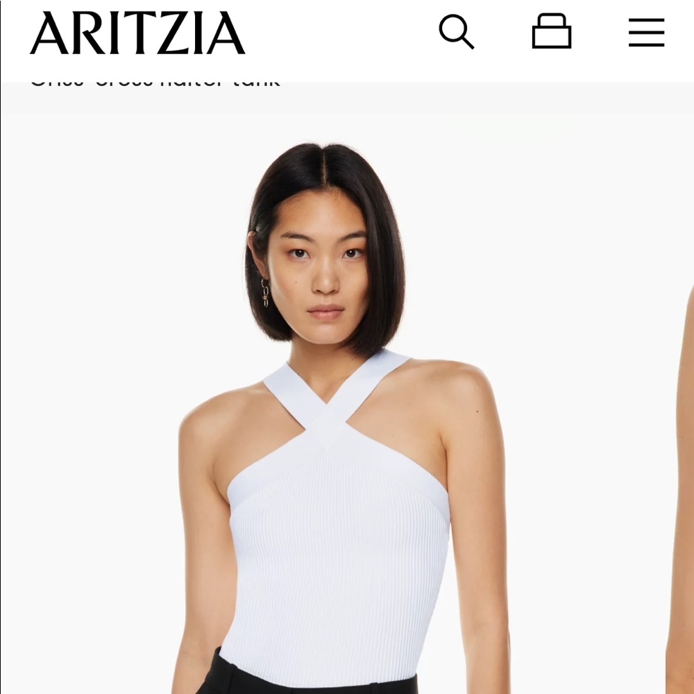 ARITZIA Sculpt Knit Criss Cross Tank